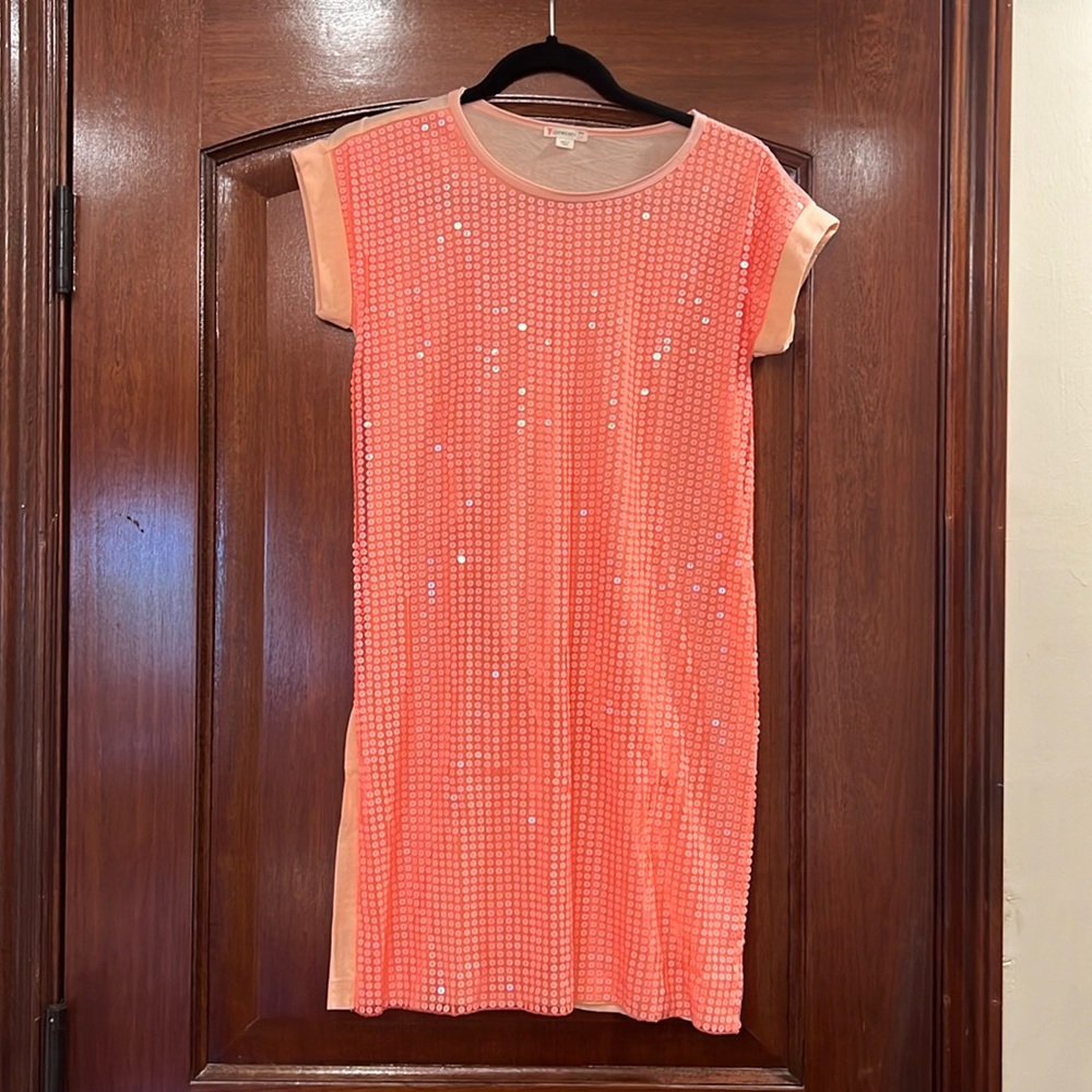 J Crew sequeen dress, very comfy and cute dress from shoulder runs 32” long?